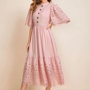 SHEIN Pink Mid-Length Dress